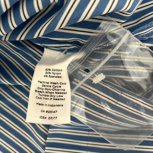 Talbots Blue & White Striped Pullover Top | Size 3X | NWT - Picture 7 of 7